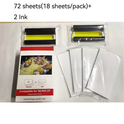 6 Inch Photo Paper And Ink Ribbon Set 100x149mm Compatible for Canon Selphy CP1500 CP1300 CP1200 CP1