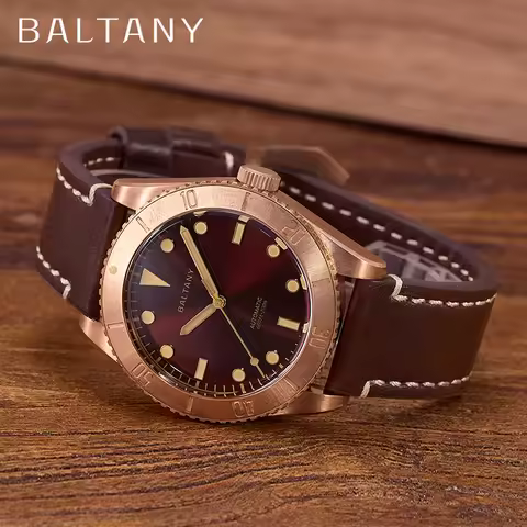 Bronze Diver watch NH38 Automatic Mechanical Watch Mens 200M Waterproof cusn8 Bronze case B3016 Vint