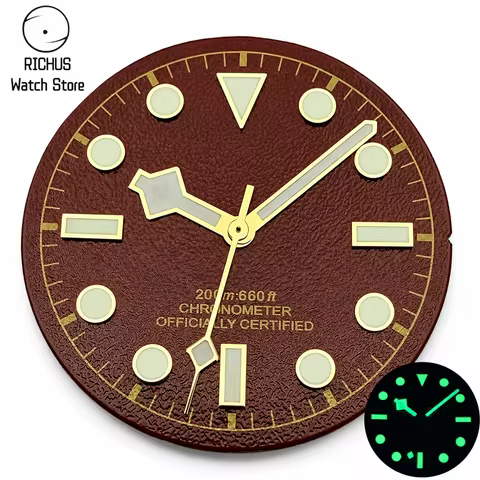 28.5mm Spark Pattern Watch Dial With Hands Luminous Fit NH35 NH36 ETA2824 2836 PT5000 Miyota 8215 82