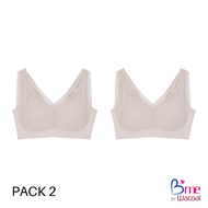 Bme (Flexi me Colletion) เสื้อชั้นในไร้โครง Level 2 ฟองกลาง รุ่น ME1G10 สีน้ำตาล สีครีม สีเทา (แพ็ก 