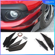 [dolity] 4pcs Universal FRONT BUMPER Flexible add on SPOILER CANARDS SPLITTERS FINS