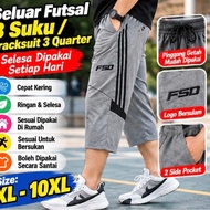 XL/10XL Seluar Futsal 3 Suku Tracksuit 3 Quarter Men 3 Quarter Pants Seluar 3 Suku Lelaki