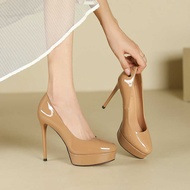 Platform Stiletto Heels - Round Toe High Heels 12CM