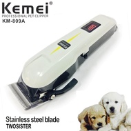 Kemei Twosister ปัตตาเลี่ยนตัดแต่งขนสุนัข ใบมีดสแตนเลส ปรับระดับได้ +หวีรองตัด 4 ขนาด KM-809A