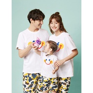 Cartoon parent-child outfit for a family of three, summer outfit for the whole family, new style