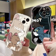 (FA-012) Silicon Curly Wave case new Material couple tomjerry for All types