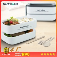 TaffHOME Stainless Steel Double Layer 1.4L Grid Lunch Box - J274 Original 99 Square