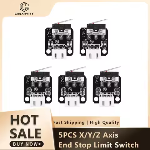 5PCS X/Y/Z Axis End Stop Limit Switch 3Pin N/O N/C Control easy to use Micro Switch For CR10 Series 