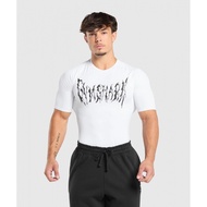 GYMSHARK T-Shirt Sports Fitness Quick-Drying Breathable Stretch Compression Clothing Short-Sleeved O