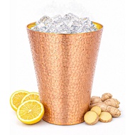 24 oz Tall Copper for Drinking Water, 1mm Thick Solid Copper, Hand-Hammered Texture, Ayurvedic Healt