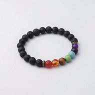 7 Chakra Lava Stone Diffuser Color Bracelet Natural Stones Align Inner Chakra & Reduce Stress & Incr