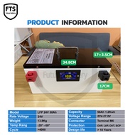 Lifepo4 24v (25.6-29.2) 50Ah สแตนเลสทั้งหมด ของใหม่พร้อมใช้งาน