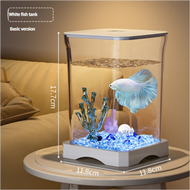 Desktop Fish Tank Acrylic Fish Tank Detachable Transparency Small Tank Multipurpose Amphibian Feedin