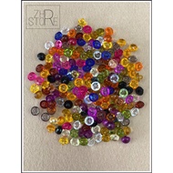 Crystal button with/ legs, mushroom button