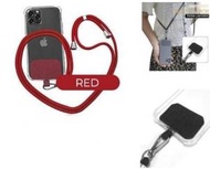 全城熱賣 - 紅色 手機掛繩 可調節掛頸手機掛繩 通用手機掛繩 便攜 可側揹#G889002060