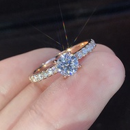 Fy💙 1pc Cincin Berlian Simulasi Sederhana / Cincin Perak S925 / Cincin Perak Emas / Cincin Pernikahan