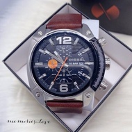 นาฬิกาข้อมือ Diesel Men's Overflow Chronograph Brown Leather Watch DZ4204