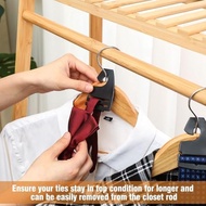 100 Pieces Tie Hooks, Plastic Neck Ties for Display, Black Tie Hooks Men's Wardrobe, 2.8 X 2 Inches 