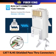 FIBER KING CAT7 RJ45 Shielded Pass Through & No Pass Through Connectors