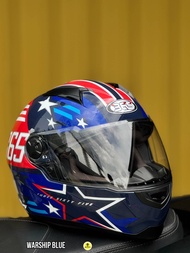 หมวกกันน็อค 365 Full Face Warship Blue / Grey Dark Blue (แถมชิวและสปรอยเลอร์ติดด้านหลัง)