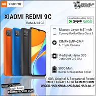 XIAOMI REDMI 9C RAM4/64GB 100% ORIGINAL BARU SEGEL GARANSI RESMI TAM