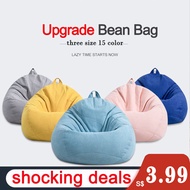 (ONLY COVER) Bean Bag Single Fabric Lazy Couch Bean Bag Leisure Hotel Furniture Simple Small Apartme