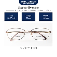 Stepper Eyewear SL-3075 F021 Size52– Titanium Oval Frames with German Engineering Sophistication