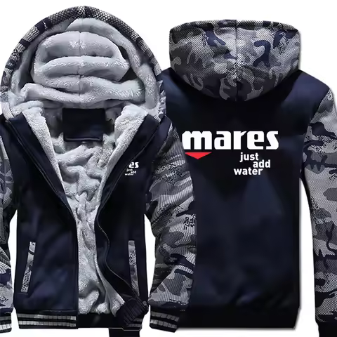 Mares Just Add Water Hoodies Zipper Thick Unisex Mares Sweatshirt Man Warm Coat Fleece Streetwear Ja