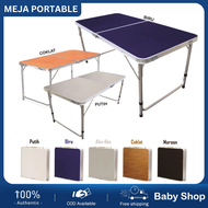 MEJA LIPAT PORTABLE / Meja Lipat Koper / Meja Jualan / Meja Lipat Belajar / Model Kaki Bulat