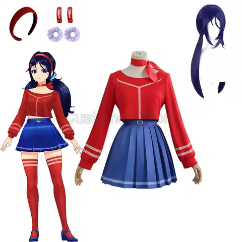 MiSide Crazy Mita Cosplay Game Cosplay Costume Wig Women Primary Yandere Outfit Halloween Creepy Mit