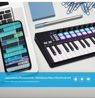 M-VAVE SMK-25 II Pro MIDI คีย์บอร์ด 25 ปุ่มกึ่งถ่วงน้ําหนัก + 16 แผ่น RGB 8 ปุ่มทําแผนที่รวมซอฟต์แวร