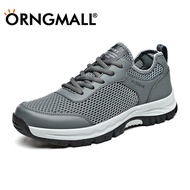ORNGMALL Summer Breathable Plus Size 39-48 Men's Fashion Sport Outdoor Hiking Shoes Men Mesh Casual Shoes Anti-slip Climbing Shoes Trekking Mountain Shoes Men Outdoor Sneakers Running Shoes