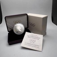 JA058  加拿大1996年 15元 奧運紀念925銀幣 盒裝 附證如圖 直徑 40.0mm 重量 33.63g