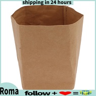 Romanticshop Kraft Paper Food Storage Bags Washed Bag Practical for Vegetables Household Sundries