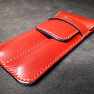 真牛皮手作雙色鋼筆套 筆袋/盒 雙支裝 萬寶龍 客製 免費印英文字