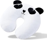 Little Grape Land Kids Travel Pillow 3-8 Y/O - Travel Essentials for Kids Road Trip,Soft Memory Foam Neck Pillows for Airplane,Car Seat,Traveling for Boys/Girls - Black Panda