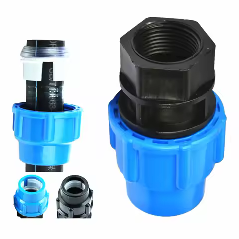 Plastic PE water pipe quick connection female thread 1/2 "3/4" outer wire direct quick connection 20