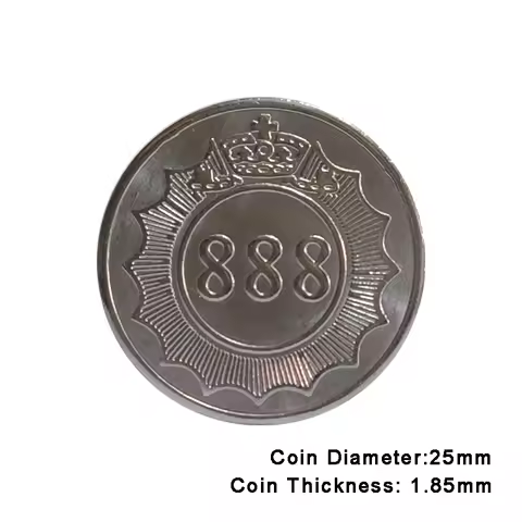 100pcs Arcade Game Coin Token Stainless Steel Coins Tokens 888 Fa for Arcade MAME JAMMA Amusement Ca