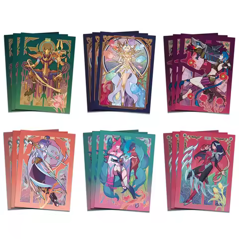 Anime Card Sleeves Ari Jnx LUXX relia Fioora Emperor Sands Card Protectors Shield Outer Cover DTCG/O