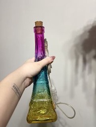 巴黎鐵塔 彩色 發光 玻璃瓶 usb叉電