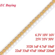 【Thriving】 10pcs 3528 SMD Tantalum 1uF 105 4.7uF 475 10uF 106 22uF 226 33uF 336 47uF 476 100uF 107 2