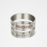 烏干達硬幣戒指 1 先令 1966-1986 年男士硬幣戒指 女士硬幣戒指