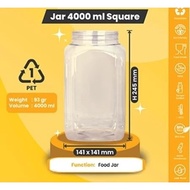 TKKH Square Jar 4000ml capacity jar