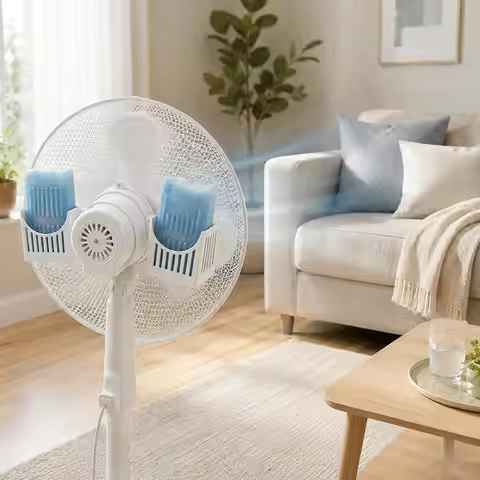 Electric Fan Ice Pack Holder, Floor Fan Ice Box Holder, Fan Ice Box Cooling Accessory, Simple Cold A