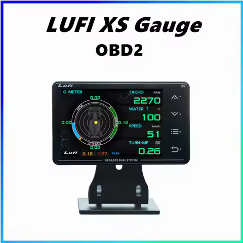 Lufi XS Gauge Car Multi-function OBD+GPS Instrument Water Temperature Turbocharged Oil Pressure Oil 