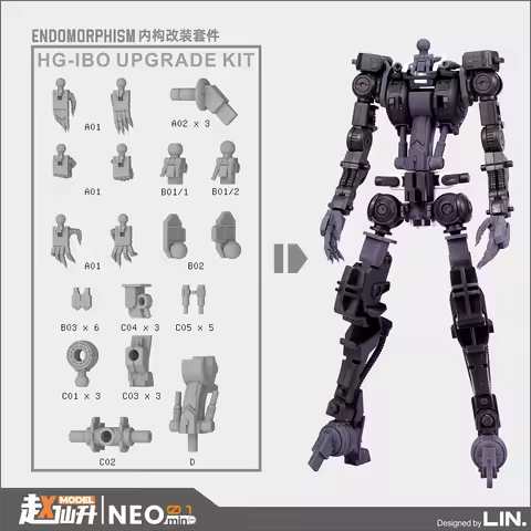 GZS STUDIO 3D Printed HG-IBO Frame Upgrade Kit Add-on for HG 1/144 IRON-BLOODED Skeleton Modificatio