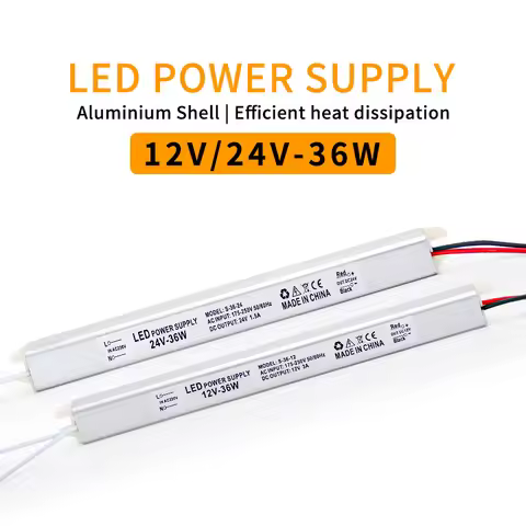 MARPOU LED Driver Power Supply Output DC12V 24V 36W Input AC175V-250V Aluminum Shell LED Driver Ligh