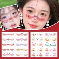 10pcs Christmas Makeup Face Sticker Girl Cute Powder Ball Blusher Creative Sticker Tattoo Z4O7