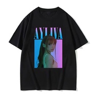 Ayliva Gradient Portrait Graphic T-Shirt Unisex Oversized Loose Streetwear Casual Short Sleeve Tee