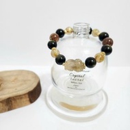 鈦晶貔貅男款設計手鍊/正偏財都招、避邪擋煞之搭配水晶